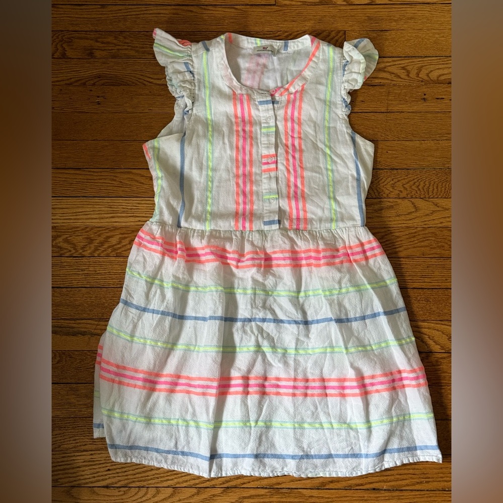 Vineyard Vines Striped Kids Dress - Size 10